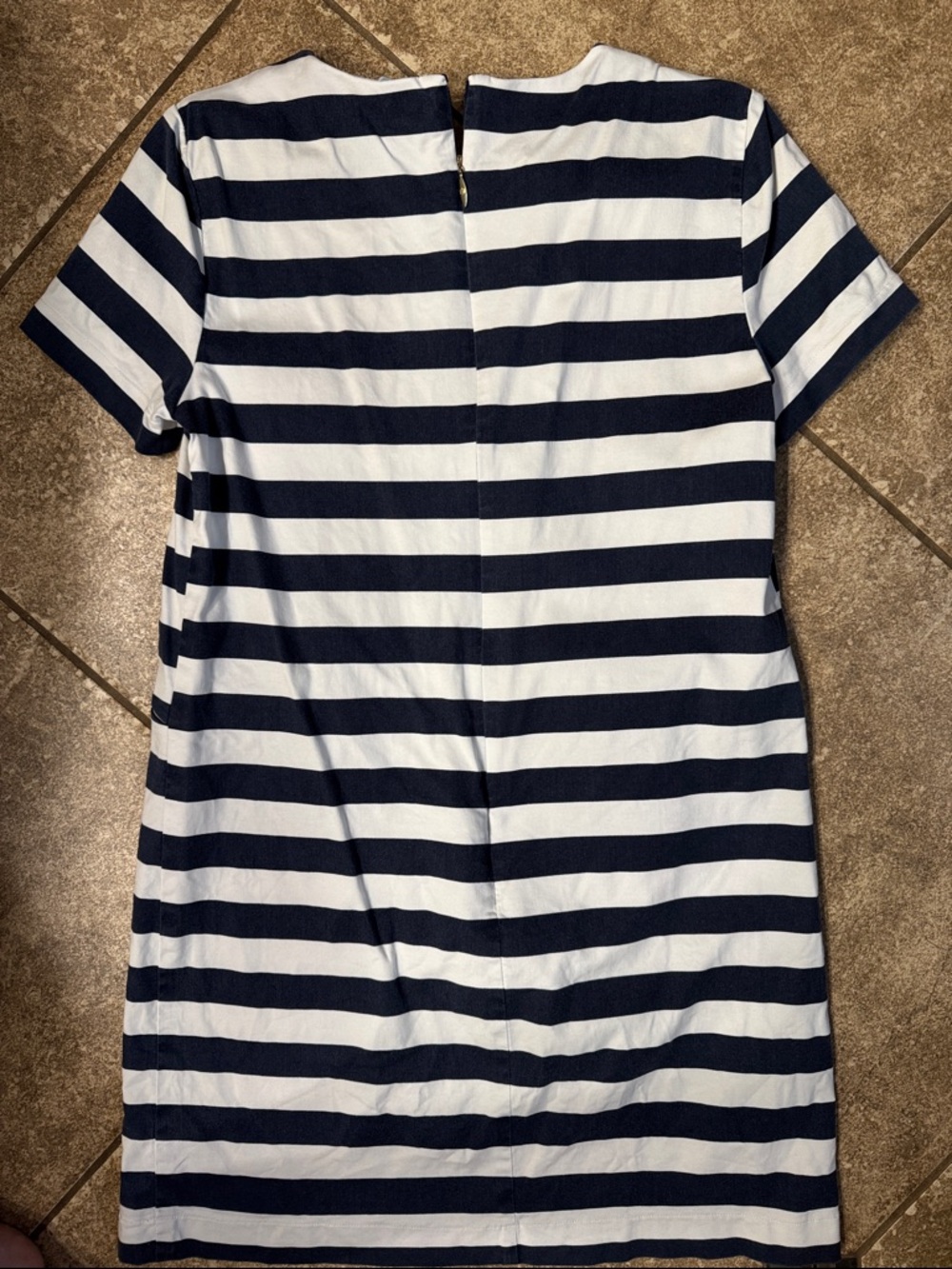 Draper James Navy and White Striped Shift Dress - Picture 4 of 4